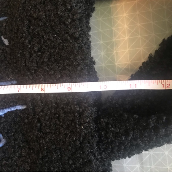 Son Jung Wan Korea Embroidered Navy Shearling Teddy Tote - Picture 8 of 9